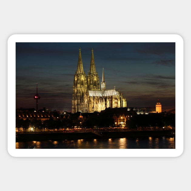 Koelner Dom at dusk Sticker by Kruegerfoto